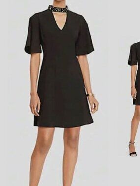 Ann Taylor Petite Beaded Neck Cutout Dress, NWT, 12